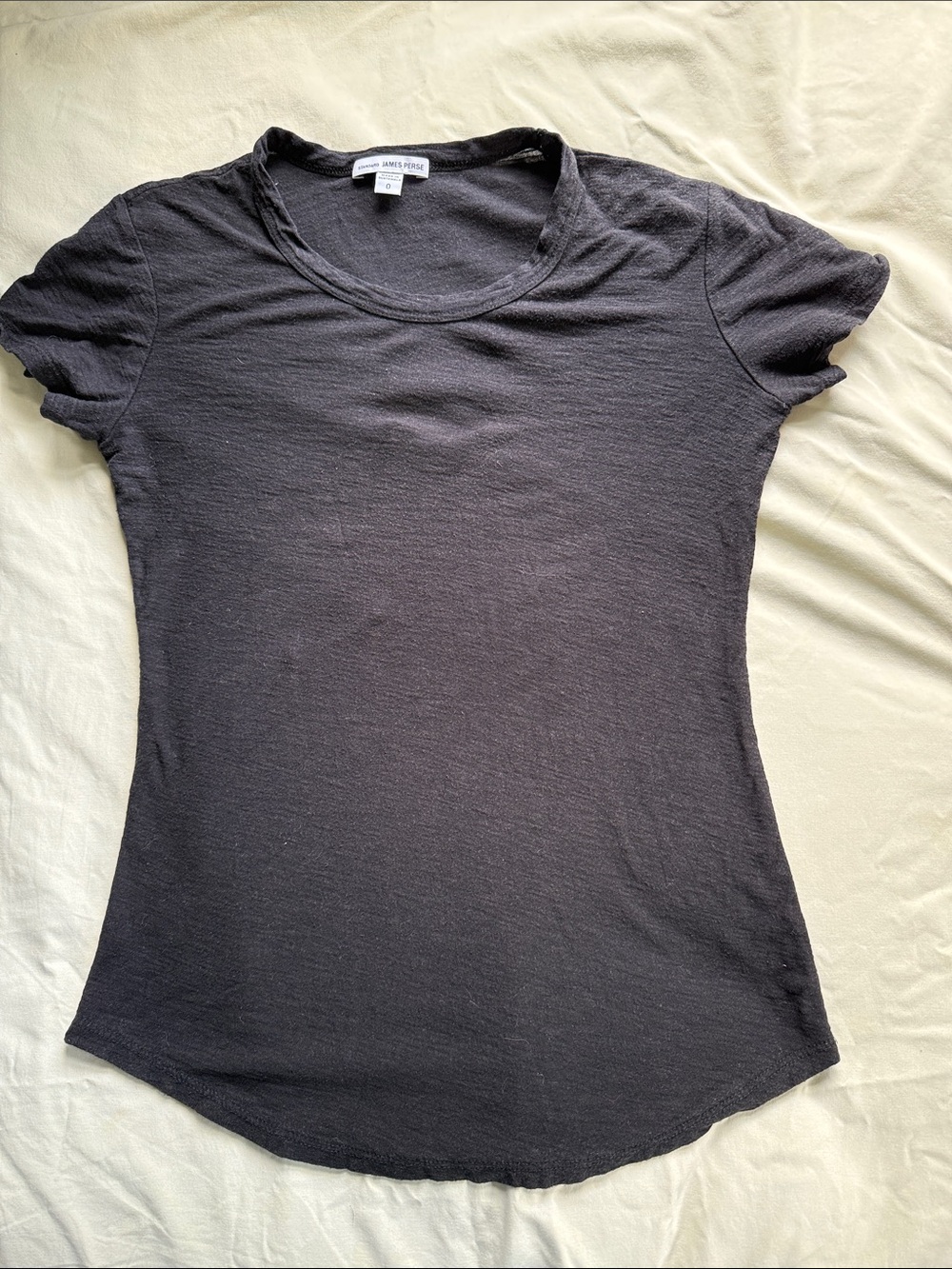 James Perse Black Short Sleeve Crewneck Tee